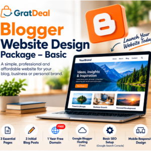 Blogger Website Design Package Basic by GratDeal